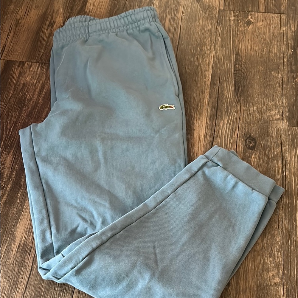 Lacoste Blue Joggers with Elastic Waistband and Tapered Ankles